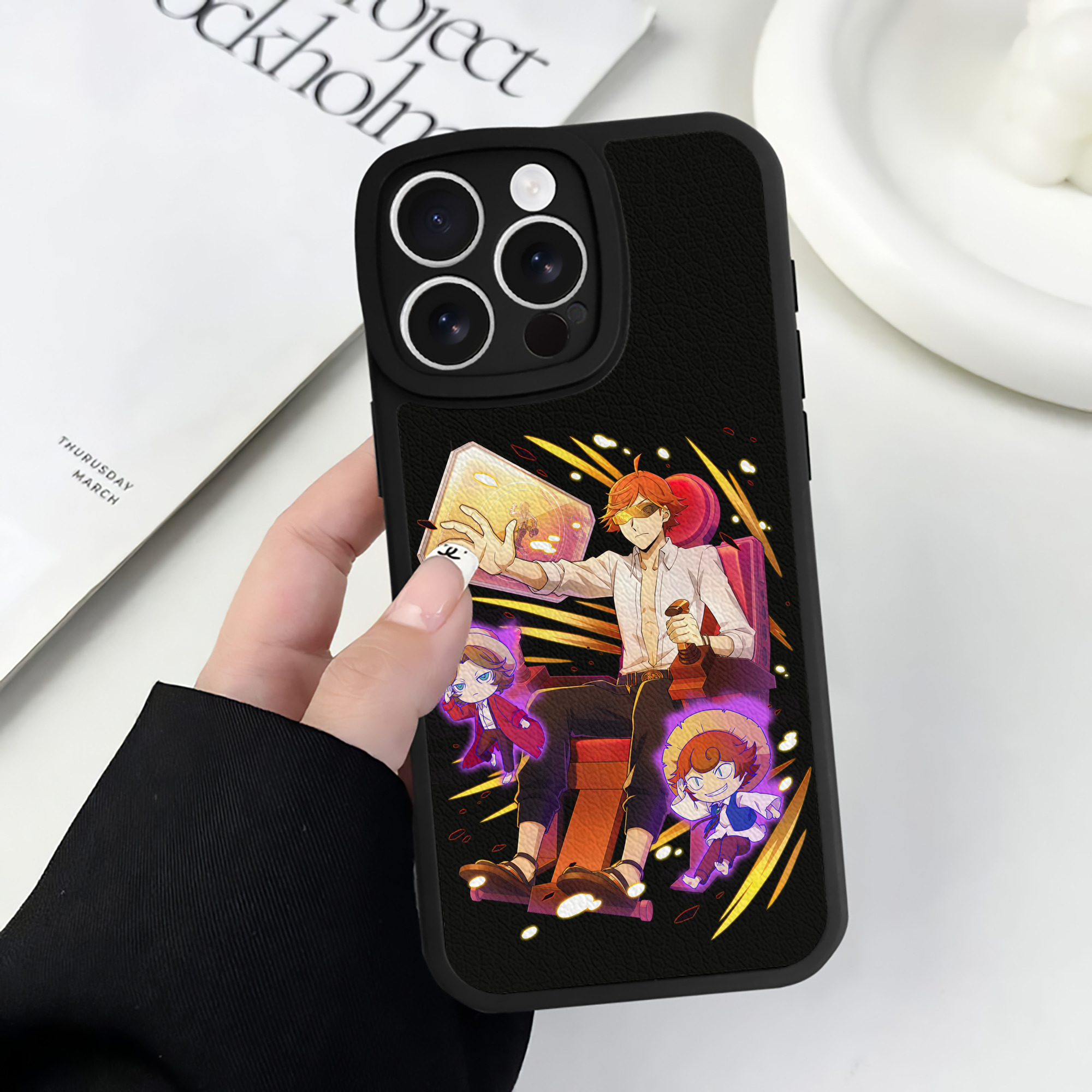 （画像用） 文豪ストレイドッグス Bungo Stray Dogs 【iPhone 16シリーズ対応】シリコンスマホケース（レザー調） 材質：シリコン